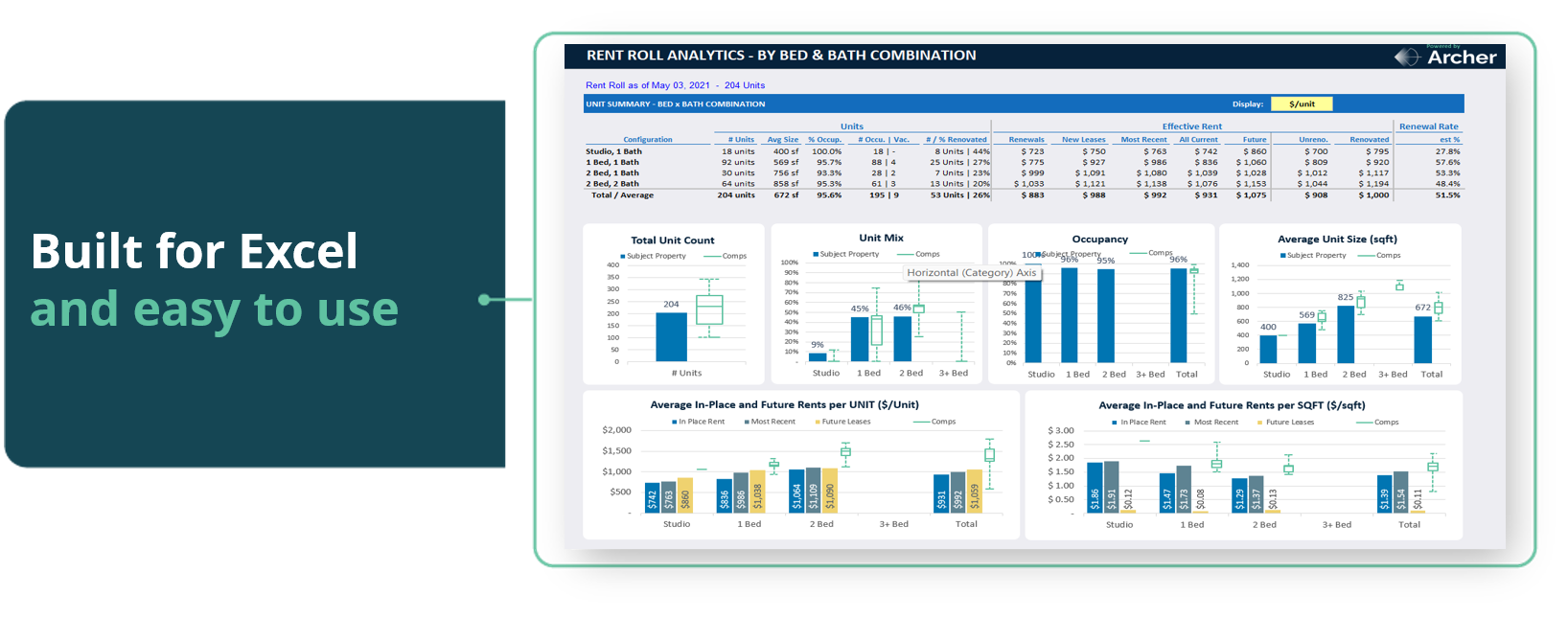 Built for Excel and easy to use