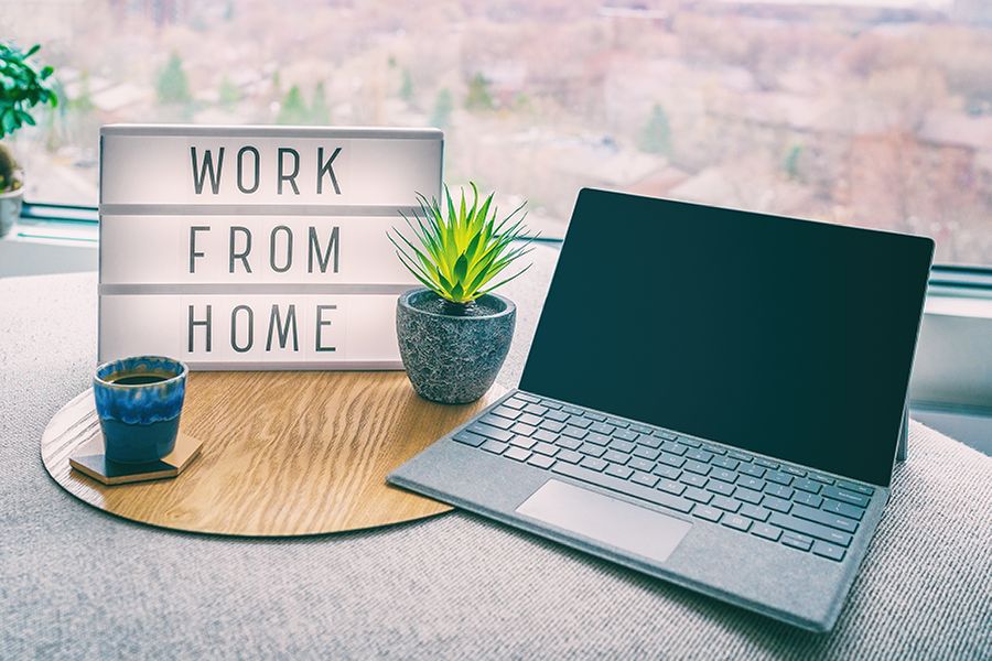 work from home sign